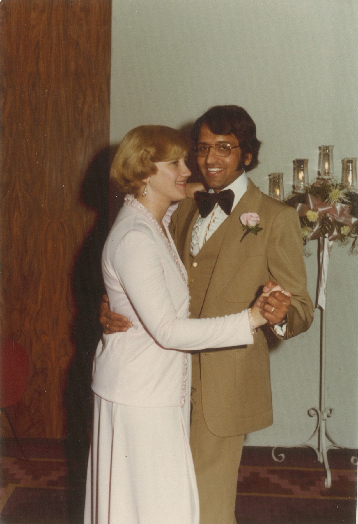 Mary Lee and Madhu dancing together at their reception