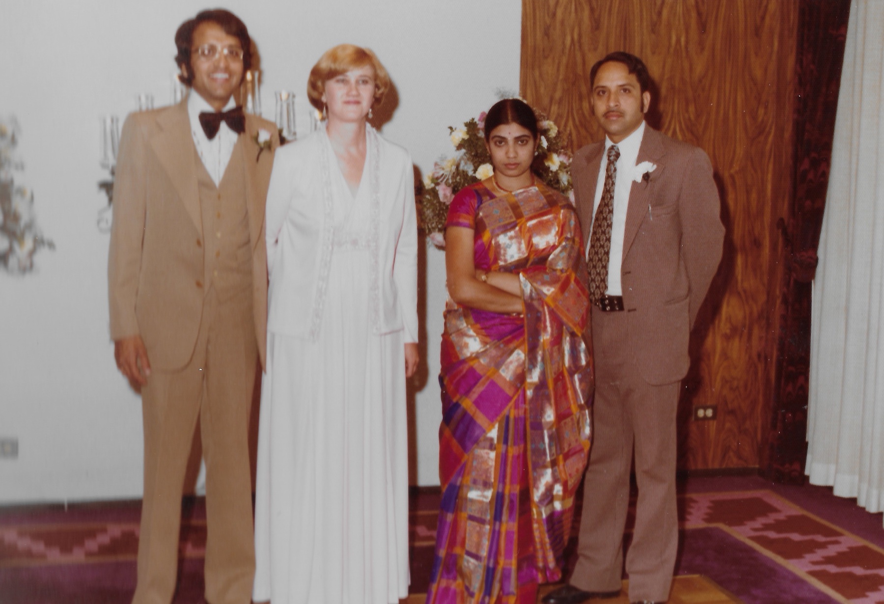 Madhu and Mary Lee with Pushpa and P.R. at the wedding